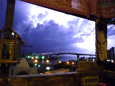 屋上から見える夜景